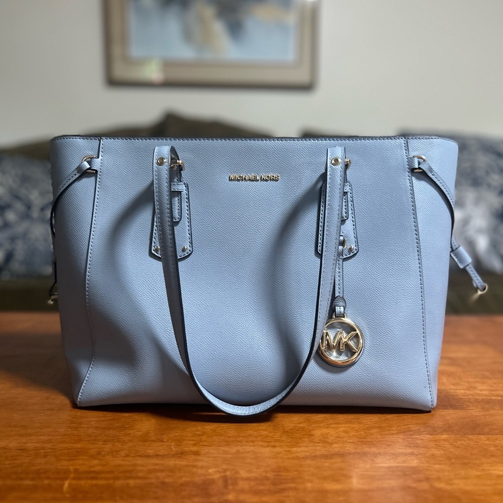Limited Edition: Baby Blue Michael Kohrs Large Tote Bag